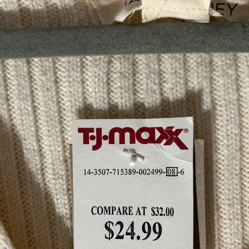 Cream Button-Up Ribbed Dress - Picture 2 of 2